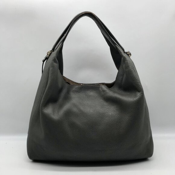 Kate Spade Gray Pebbled Leather Mansfield Juniper Hobo Bag - Picture 2 of 11